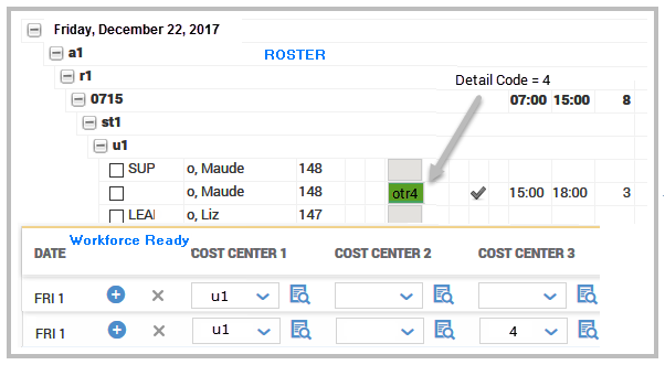 Detail Code and Cost Center Example 2
